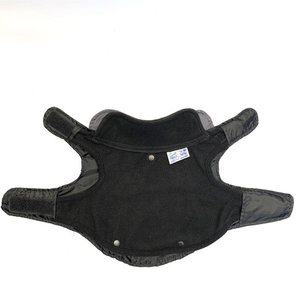 Top Paw Dog 2 in 1 Coat Sweater Vest Small Black Grey Fleece Reflective Winter - Picture 3 of 10
